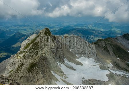 Mountain View From Santis Cable Station Switzerland
