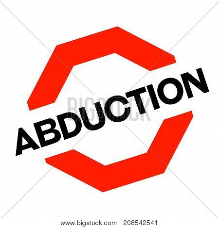 Abduction sticker. Authentic design graphic stamp. Original series