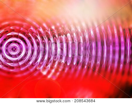 Resonate ,spread, vibration or ripple red/pink abstract