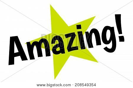 AMAZING sticker. Authentic design graphic stamp. Original series