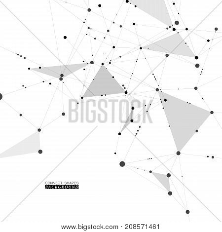 Internet connection geometric shapes. Vector graphic design.