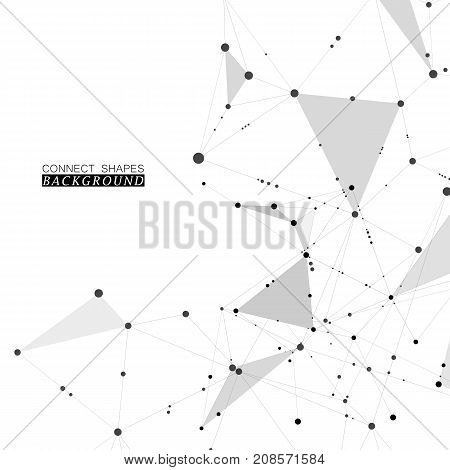 Internet connection geometric shapes. Vector graphic design.