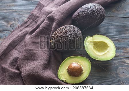 Hass Avocados On The Wooden Background