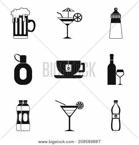 Goblet icons set. Simple set of 9 goblet vector icons for web isolated on white background