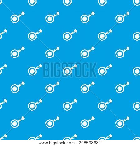 Whoopee cushion pattern repeat seamless in blue color for any design. Vector geometric illustration