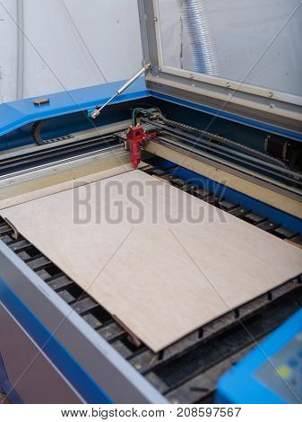 Automated machine for burning out patterns on a tree cut a leaf of a tree