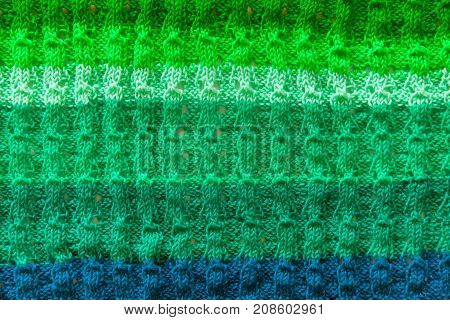 Green Knitted Fabric Texture