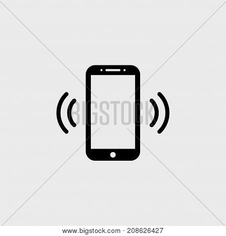 Smartphone flat vector icon. Phone flat vector icon