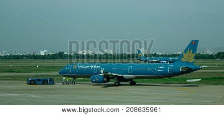 Tan Son Nhat Intl Airport In Saigon, Vietnam