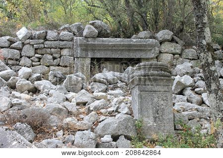 Termessos ruins an ancient city in the historical area of Pisidia