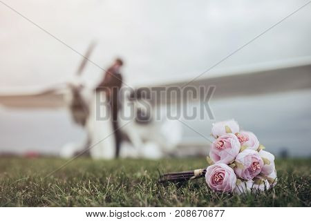 Couple Near Plane