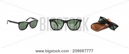 Glasses isolated on white background is collection