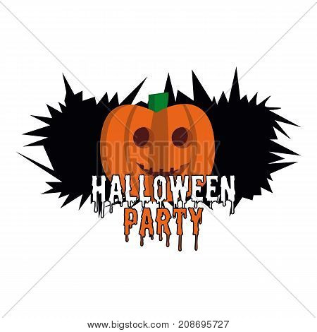 Halloween Party Happy pumpkin style poster vector