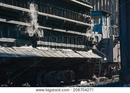 Coke Furnace. Production Of Coke. Steel Works. The Heated Coal. Nlmk. Altai Coke