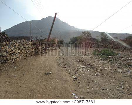 Dusty streetscene in the midst of Africa