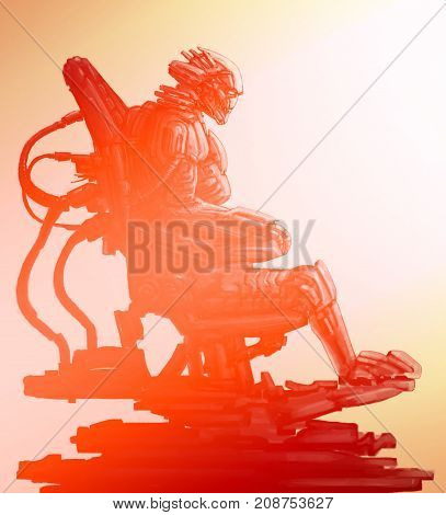 Alien Astronaut Sits Image & Photo (Free Trial) | Bigstock