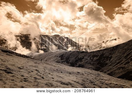 Mountain Panorama View From Volovec In Slovakia