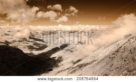 Mountain Panorama View From Volovec In Slovakia