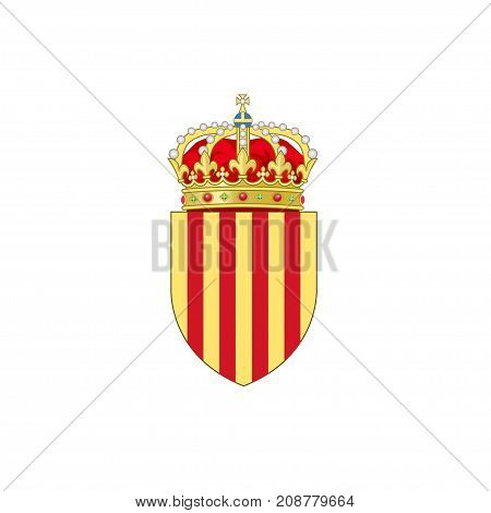 Coat of Arms of Catalonia. Vector illustration