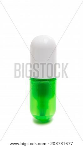 capsules macro concept isolated on white background