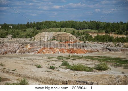 Amazing kaoline china stone abandoned quarry open pit mine