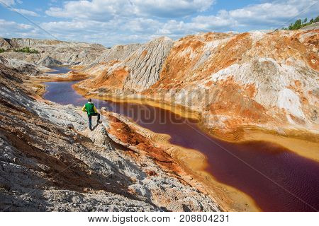 Amazing kaoline china stone abandoned quarry open pit mine