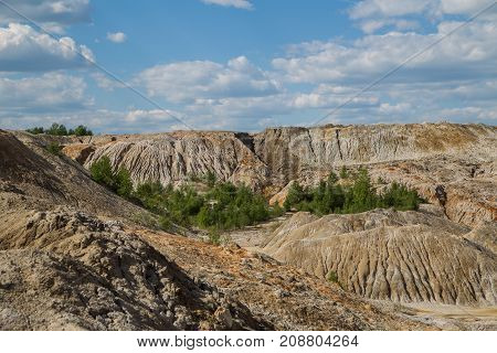 Amazing kaoline china stone abandoned quarry open pit mine