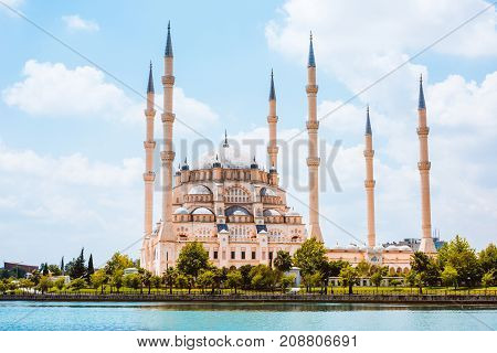 Summer view to Turkey Adana Sabanci Central Mosque