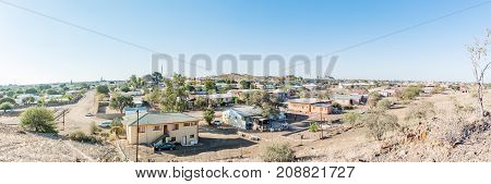 KEETMANSHOOP NAMIBIA - JUNE 13 2017: A panoramic view of part of Keetmanshoop the capital town of the Karas Region of Namibia