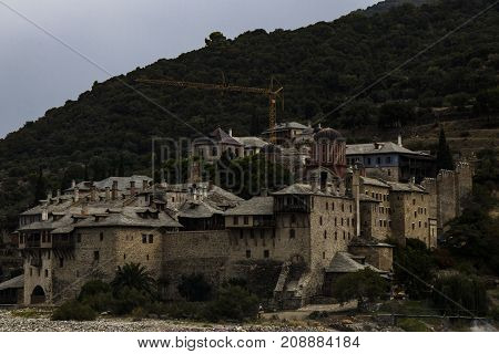 Mountains of Greece. Mount Athos . October Autumn