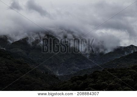 Mountains of Greece. Mount Athos . October  Autumn