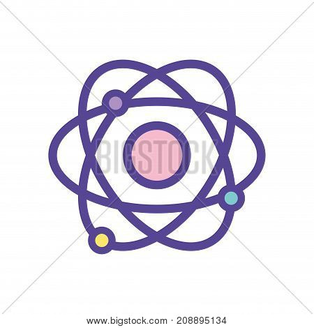 physics orbit atom chemistry education vector illustration