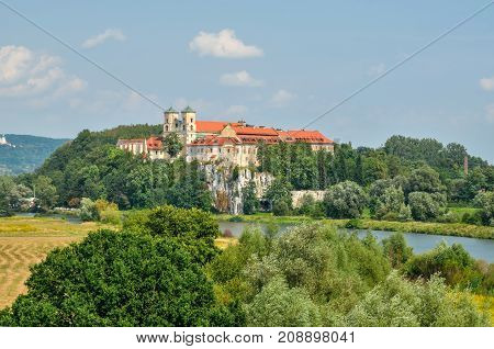 Beautiful historic monastery. Benedictine abbey in Tyniec near Krakow Poland.