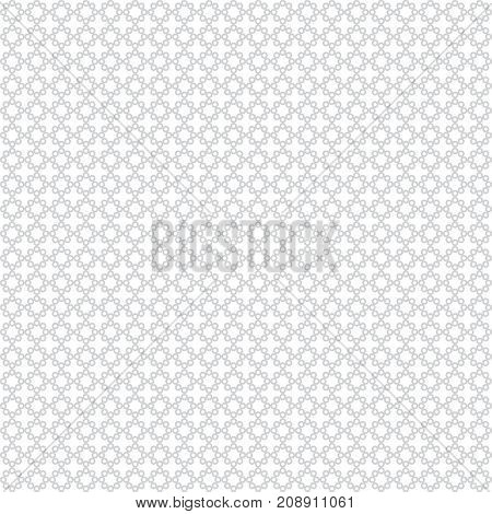 Vector seamless pattern. Simple elegant geometrical texture. Regularly repeatition outline circuit circles and dots. Vector element of graphical design