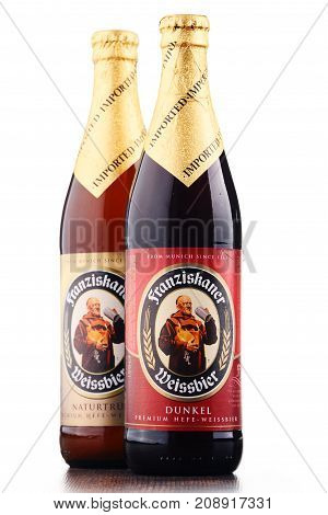 Bottles Of Franziskaner Weissbier