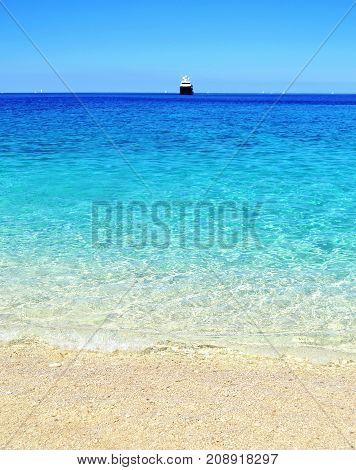 landscape of Afales bay Ithaca Ionian islands Greece