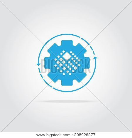 Automatic Clustering. Data Science Technology Concept icon