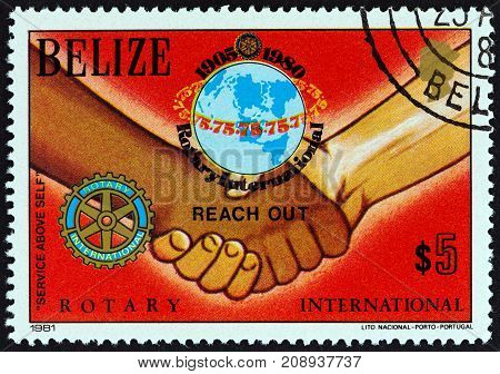BELIZE - CIRCA 1981: A stamp printed in Belize from the 