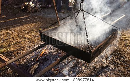 Cooking Chestnuts On Burning Coals