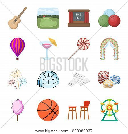 Various interests in a person's life. Pleasure and entertainment set collection icons in cartoon style vector symbol stock isometric illustration .
