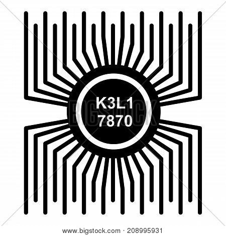 Microprocessor icon. Simple illustration of microprocessor vector icon for web