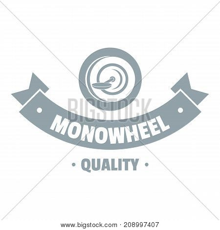 Modern mono wheel logo. Simple illustration of modern mono wheel vector logo for web