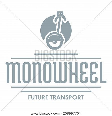 Personal mono wheel logo. Simple illustration of personal mono wheel vector logo for web
