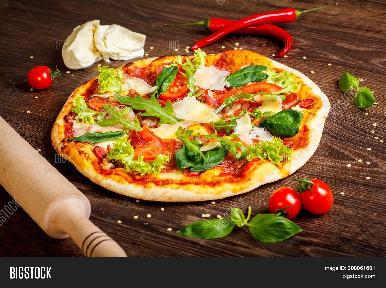Close Pizza Italian Image Photo Free Trial Stock