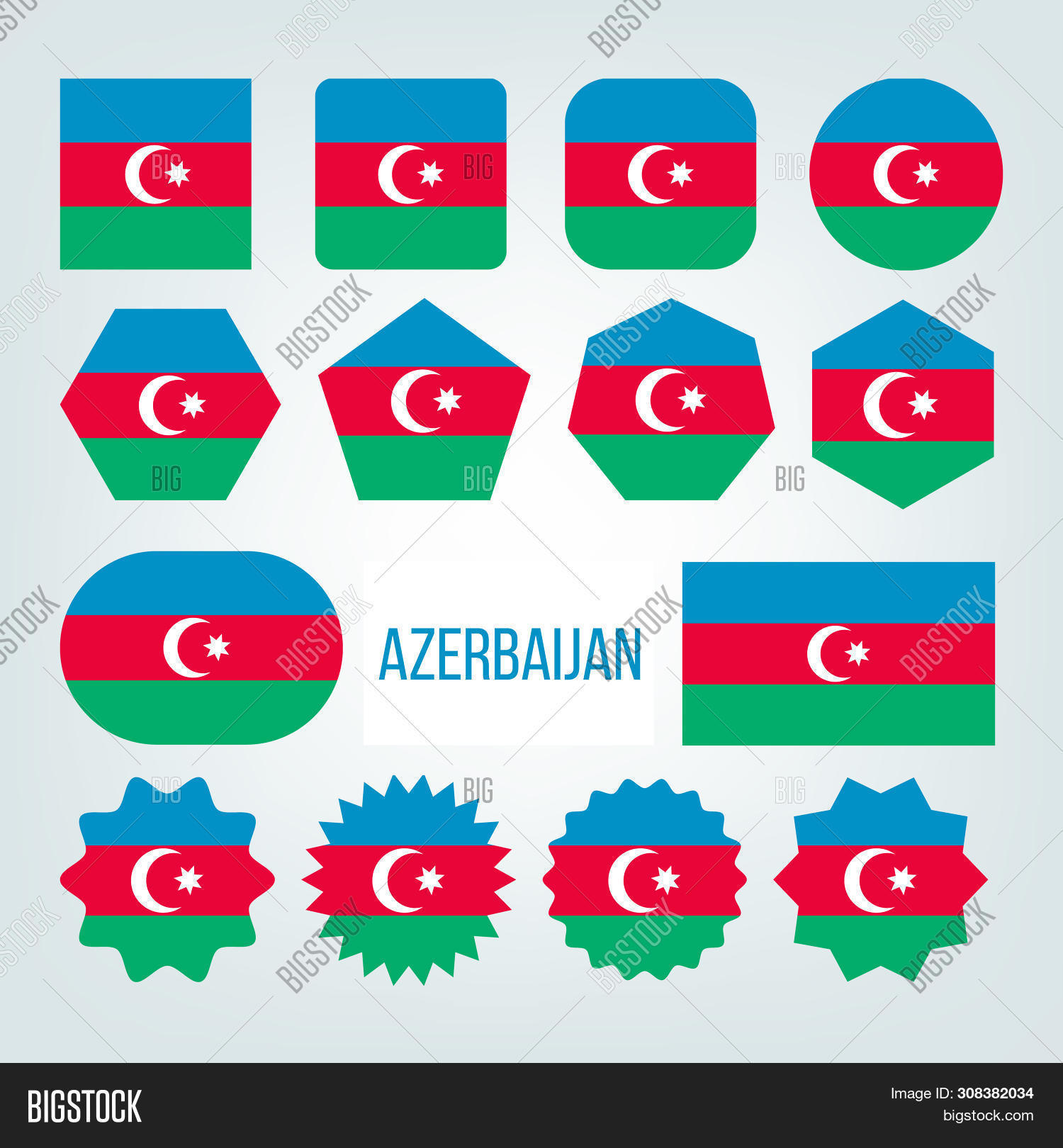 Azerbaijan Flag Image Photo Free Trial Bigstock