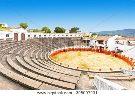 Guatavita,  Colombia June 16 Bulls Ring Named Colombia Square In Guatavita Village. It Was Built In 