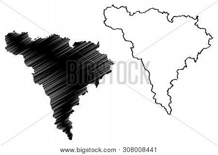 Alba County (administrative Divisions Of Romania, Centru Development Region) Map Vector Illustration