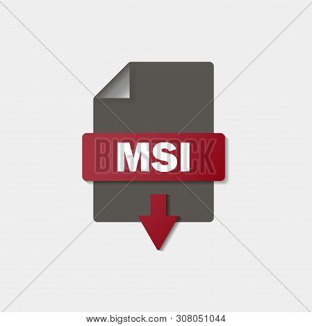Msi Download Icon On Background. Msi Button .