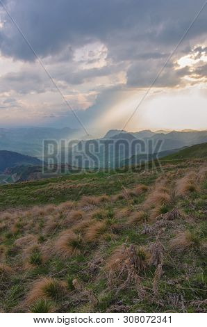 The View From The Pass The Gumbashi. Russia, Caucasus.