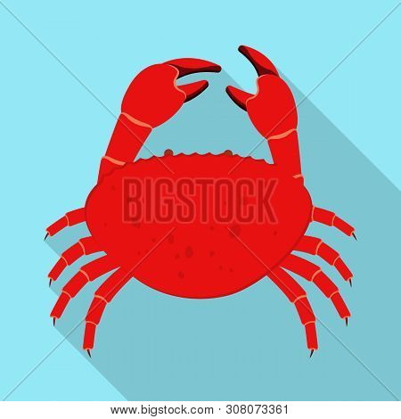 Isolated Object Of Crab And Seafood Icon. Set Of Crab And Sea Vector Icon For Stock.